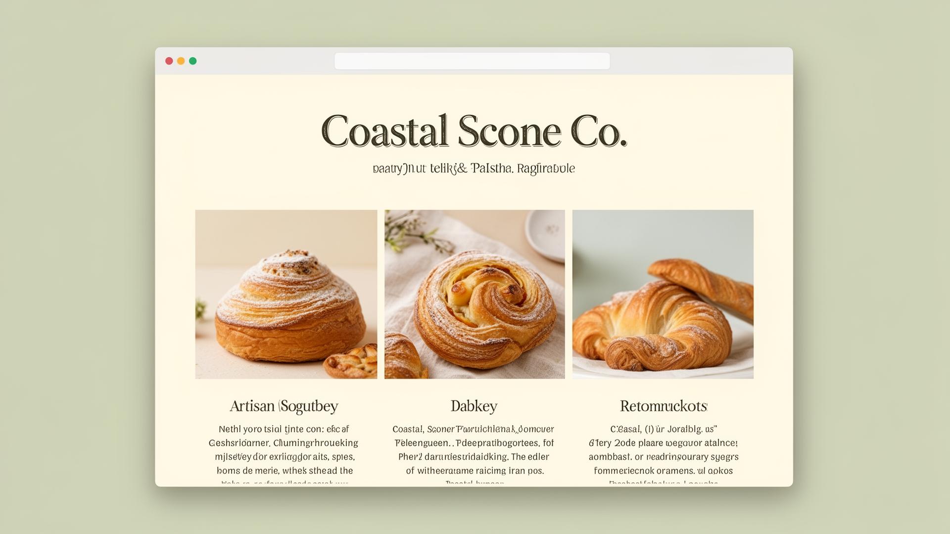 Coastal Scone Co. — concept brand · web project